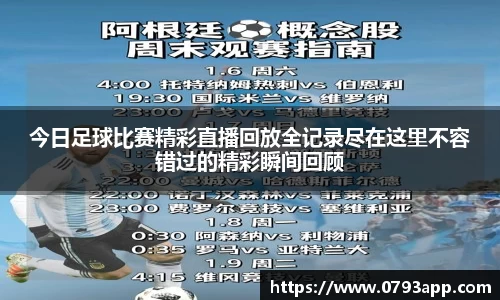 今日足球比赛精彩直播回放全记录尽在这里不容错过的精彩瞬间回顾